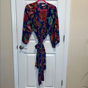 Vintage Victoria Secret Floral Kimono Style Robe